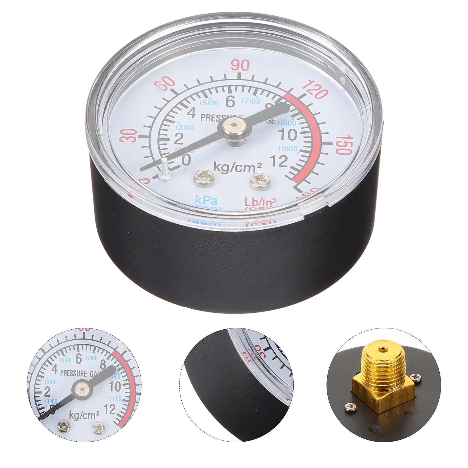 

Popcorn Machine Parts Air Compressor Pressure Measure Tool Pump Meter Oil-free Manometer Gauge Metal Compression