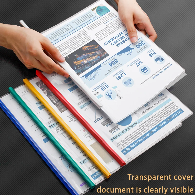 A4 Transparent Folder 10pcs/set For Business Office