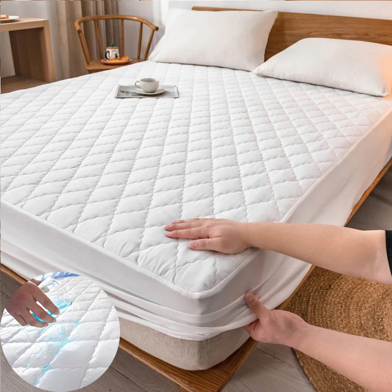 

The New Cotton-padded Waterproof Bed Hat Thickened All-inclusive Bed Cover Mattress Dust Cover Non-slip Bed Cover
