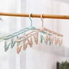 Collapsible Clothes Drying Rack Travel Shirt Socks Hangers with Clips Foldable Pants Clothes Hangers Closet Organizer 1