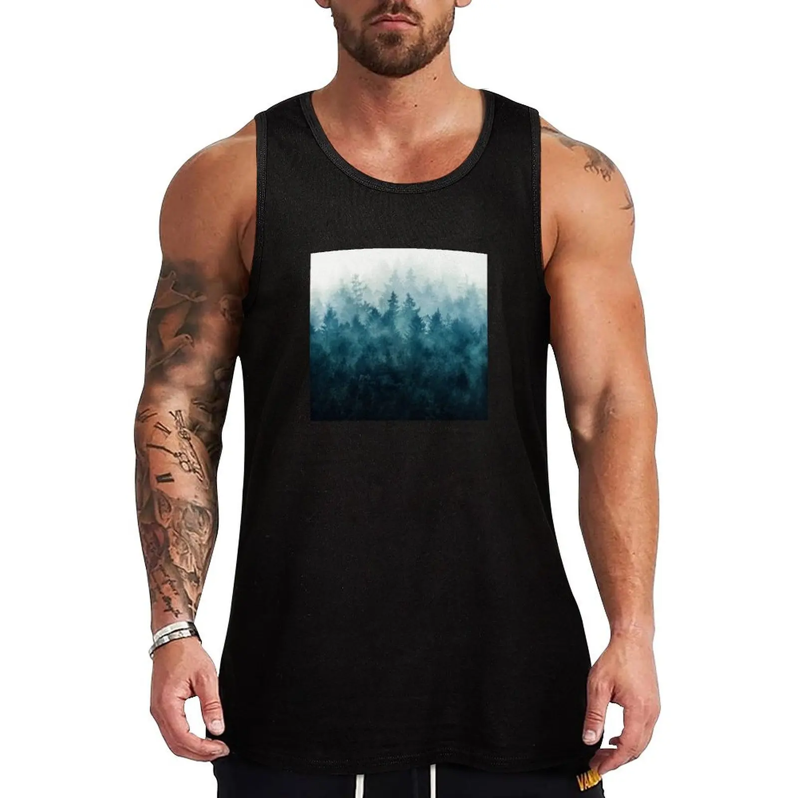 

The Heart Of My Heart // So Far From Home Of A Misty Foggy Fall Wilderness Forest Covered In Blue Magic Fog Tank Top
