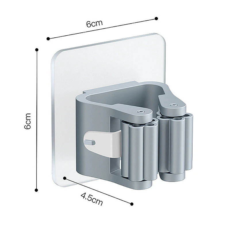 Adhesive Multi-Purpose Wall Mounted Hooks Mop Organizer Holder Rack Brush Broom Hanger Hook Kitchen Bathroom Strong Hooks 1-4PCS
