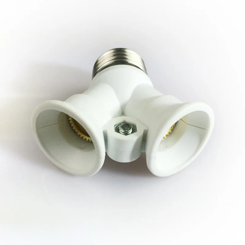 1pcs E14 E27 to 2E27 2E14 Screw Lamp Base Socket PBT B22 to 2E27 LED Light Bulb Sc11c135515f240589af3b7bbf6a05550m