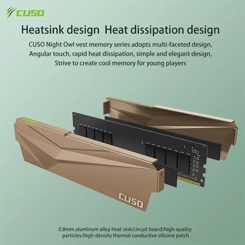 CUSO DDR4 8GB 16GB 3200MHz RAM 메모리, 나이트 올빼미 시리즈 메모리, 데스크탑 메모리 DIMM 게임용 메모리
