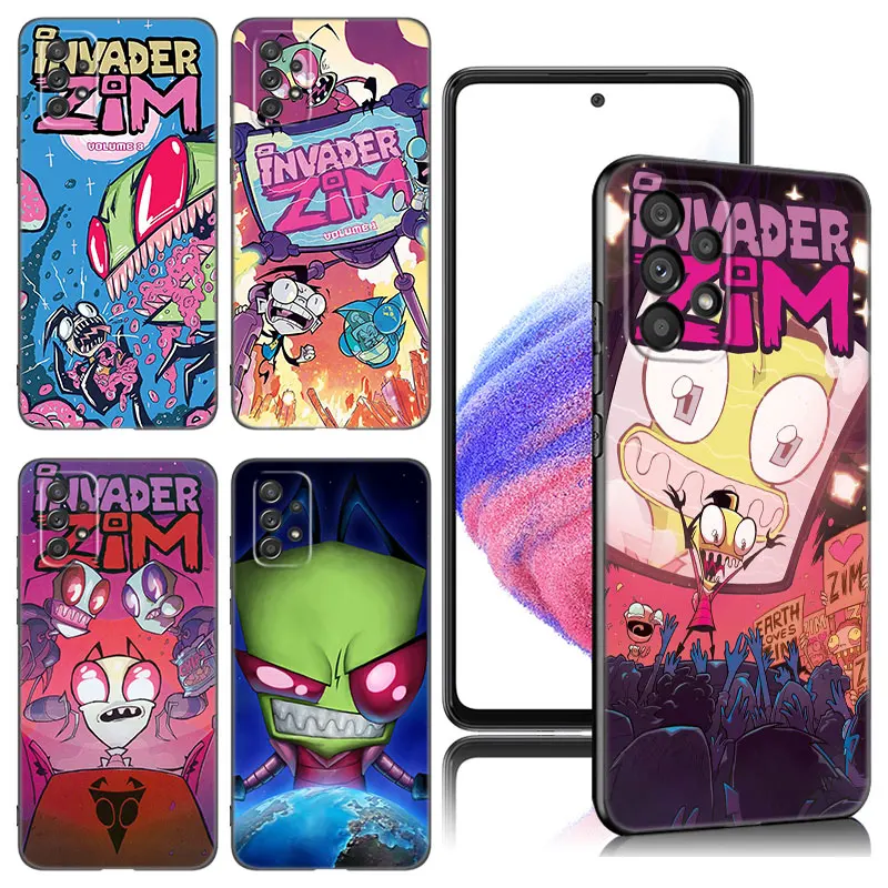 Фото Мультяшный чехол Invader Zim для Samsung A13 A22 A24 A32 4G A14 A23 A25 A34 A52S A53 A54 A73 5G A11 A12 A31 A33 A50 A51 A70 A71 A72 №1