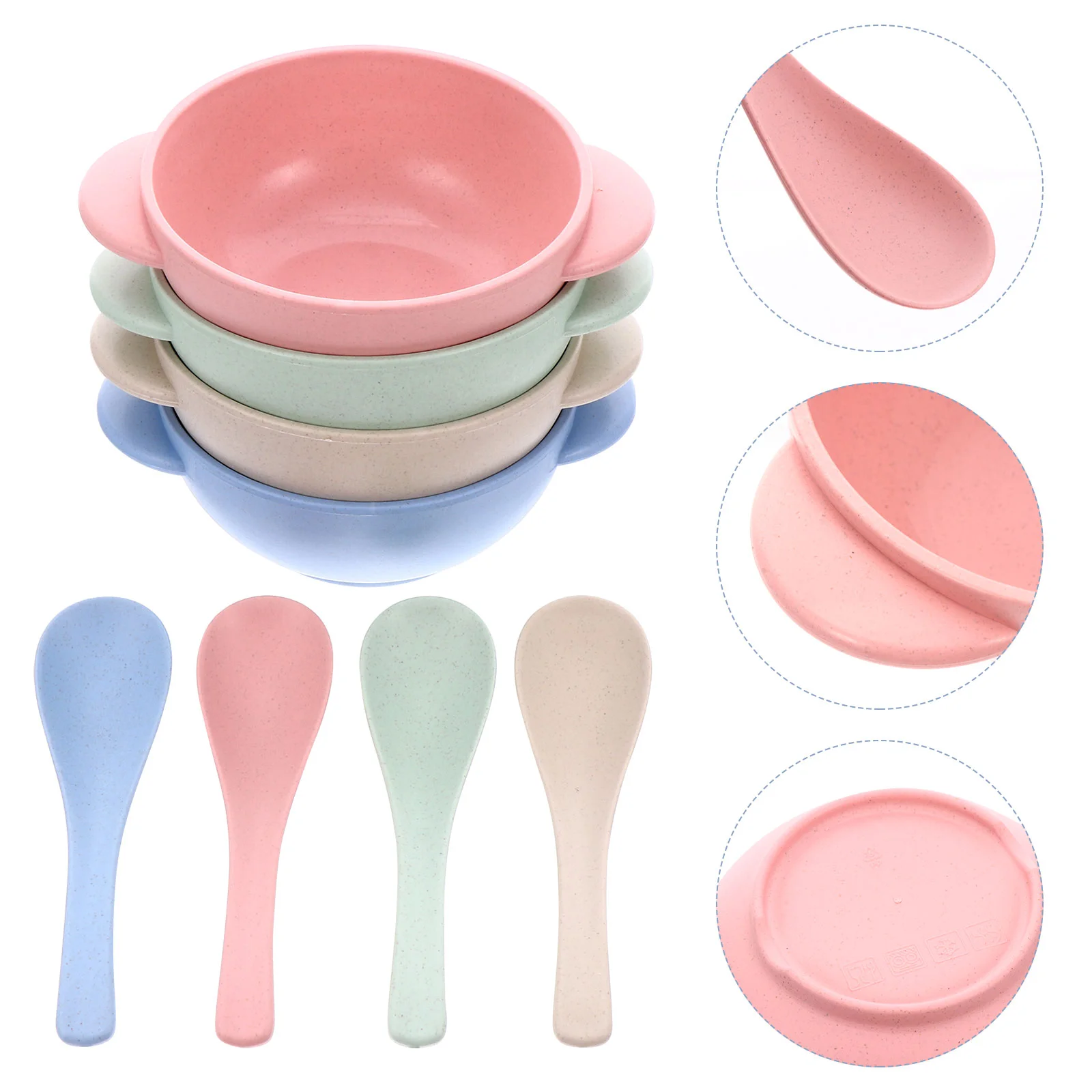 

4 комплекта, детские столовые приборы