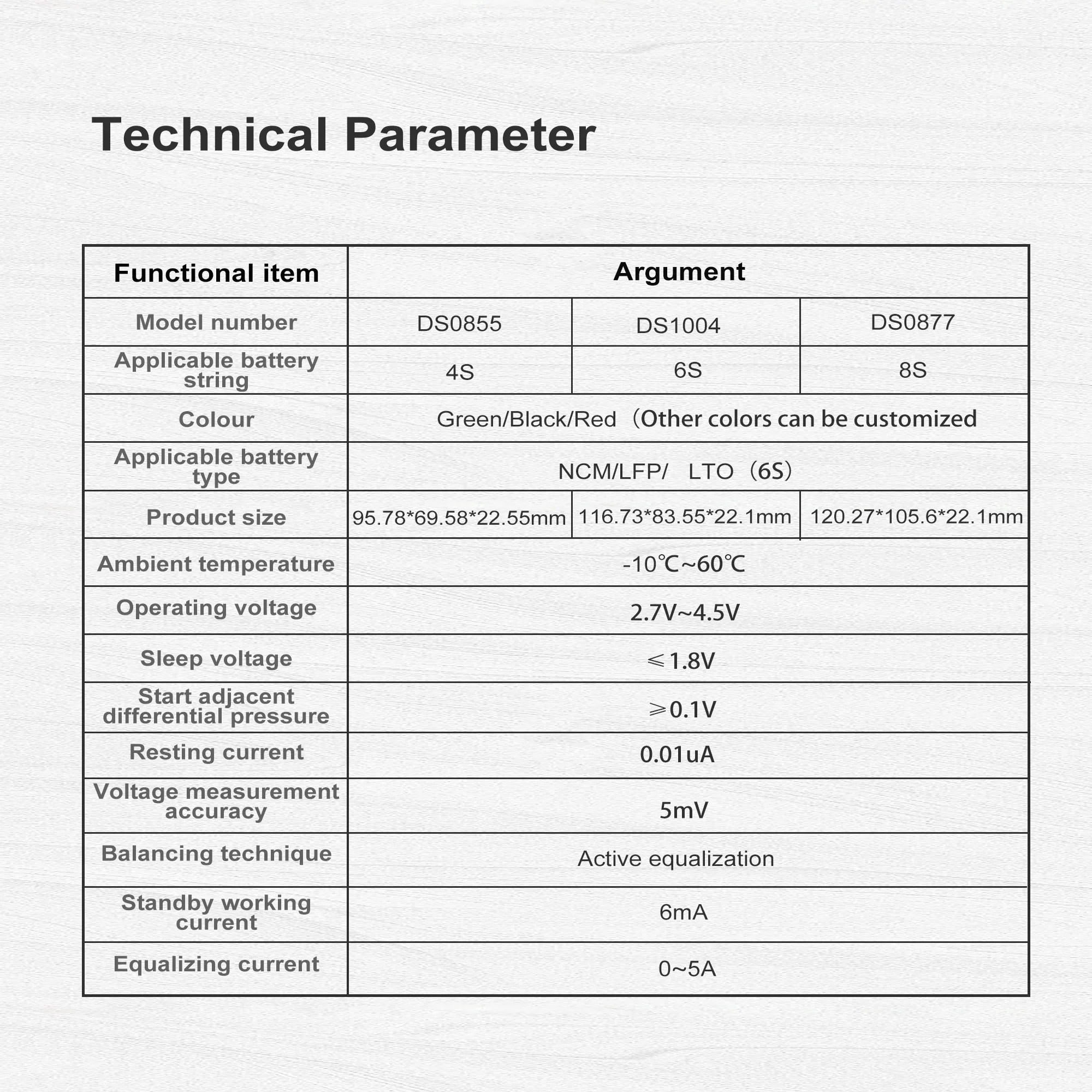 5A battery active balancer equalizer 4s 6s 8s12v 24v 48v TFT display module for