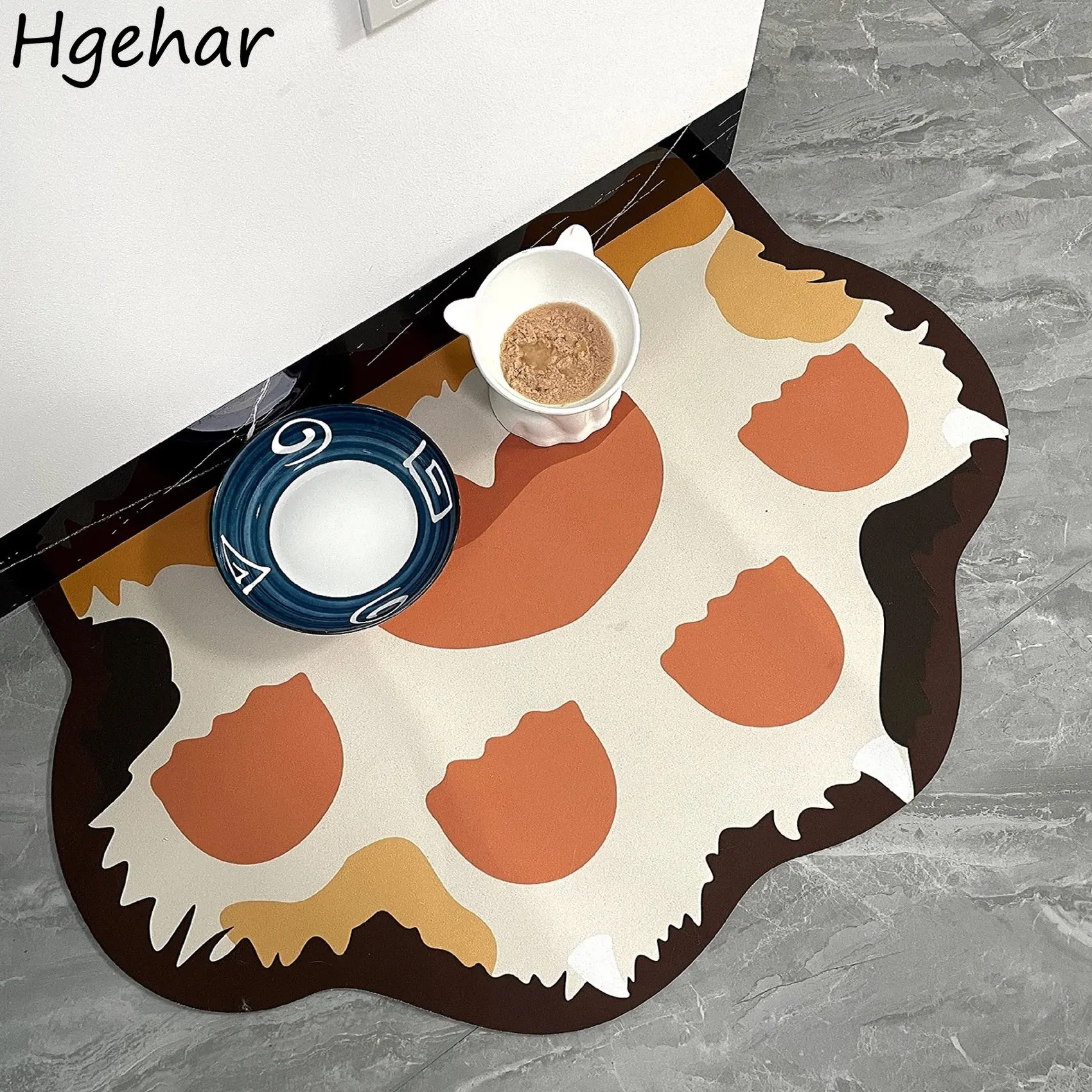 

Irregular Cartoon Bath Mats Cute Bathroom Water Absorbent Non-slip Rubber Floor Pads Household Entrance Door Mat Home Decor Mat