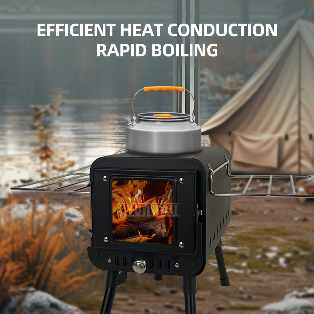 Outdoor Camping Cooking Stove Portable Hornillo Wood-burning Stove Camping Tent Fogao Cooker