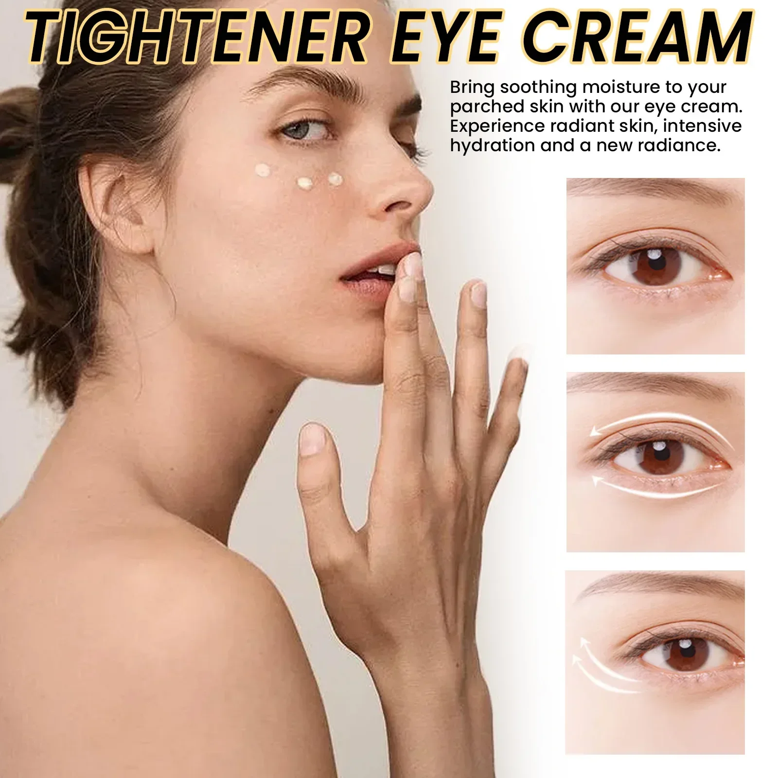 Eelhoe Instant Firming Eye Cream Moisture Replenishment Fade Wrinkles Eye Bags and Dark Circle Tighten Skin Around Eyes 4