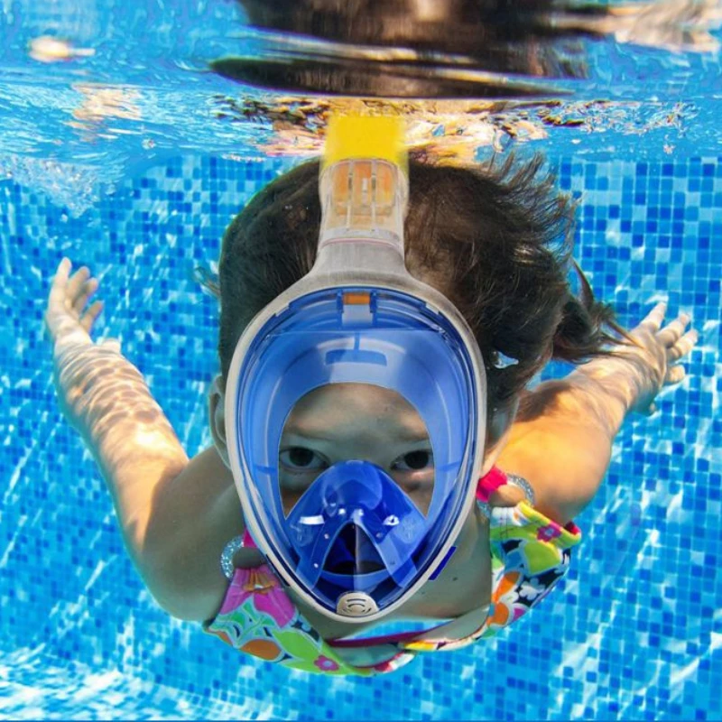 

Underwater Snorkeling Mask, Full Face Diving Mask, Anti Fog Swimming Goggles, Scuba Mask for Adult, Youth Swimming Equipment