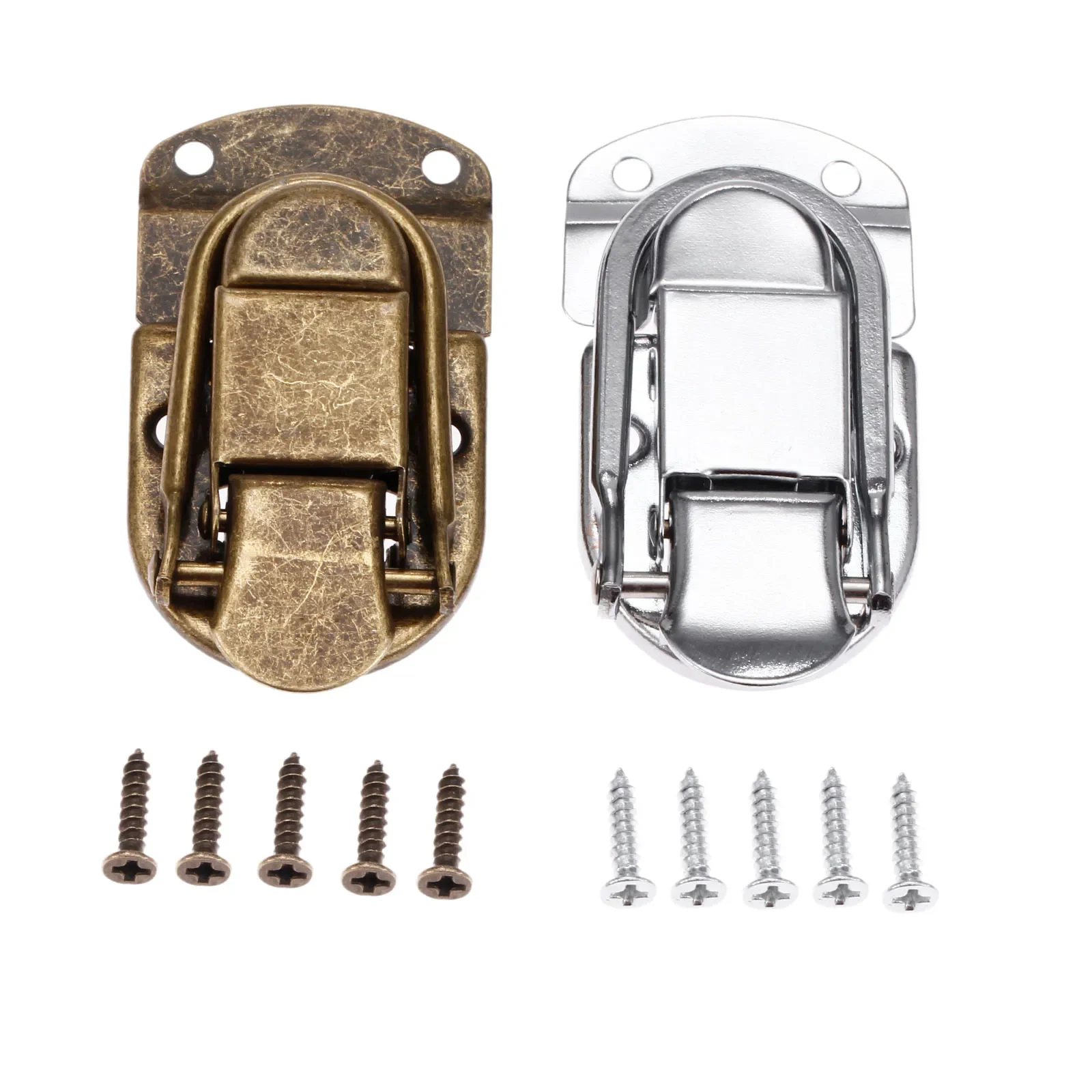 DRELD 1Pc 67*34m Vintage Metal Lock Chest Box Gift Box Suitcase Case Buckles Toggle Hasp Latch Catch Clasp Furniture Hardware