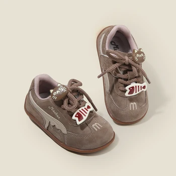 2025 new style girls' toddler shoes, spring and autumn style children's shoes, soft sole anti-slip baby shoes