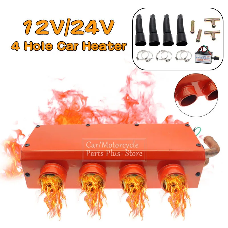 12V 24V Tragbare 4 Loch Auto Heizung Auto Van Heizung Fan