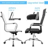 Ribbed Office Chair High Back PU Leather Executive Conference Adjustable Swivel Chair with Arms, Offices Chairs 5