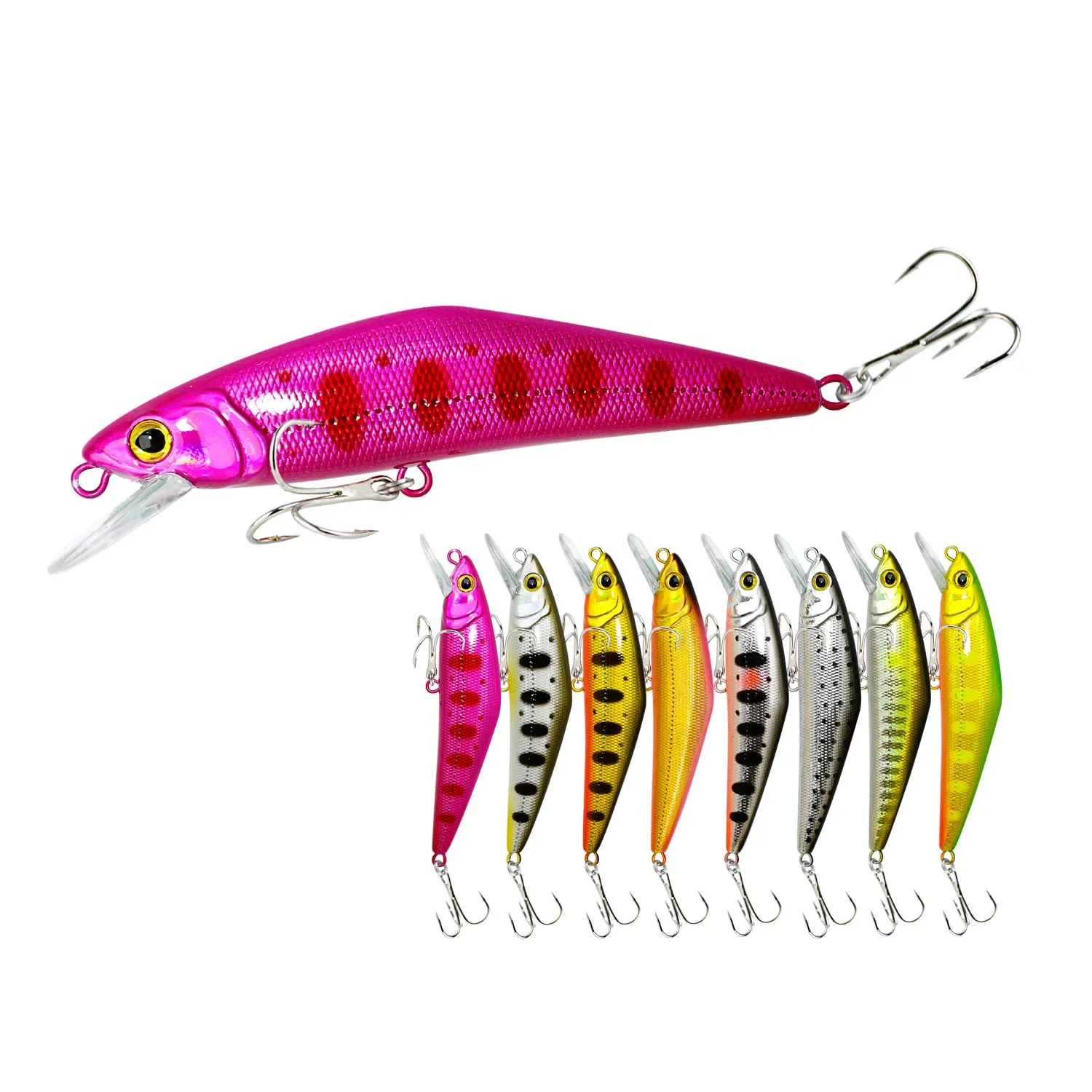 Afishlure minnow hard bait 72mm trout fishing lures sinking trebke hooks swimbaits hard lure D Contact wobblers