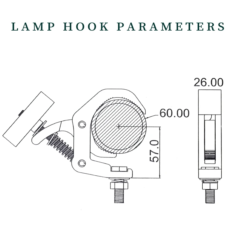 10pcs/Aluminum Alloy Clip 150kg 40-60mm Hook Bracket Stage Durable Heavy Duty Hook DJ Lighting Kit Hook - 5