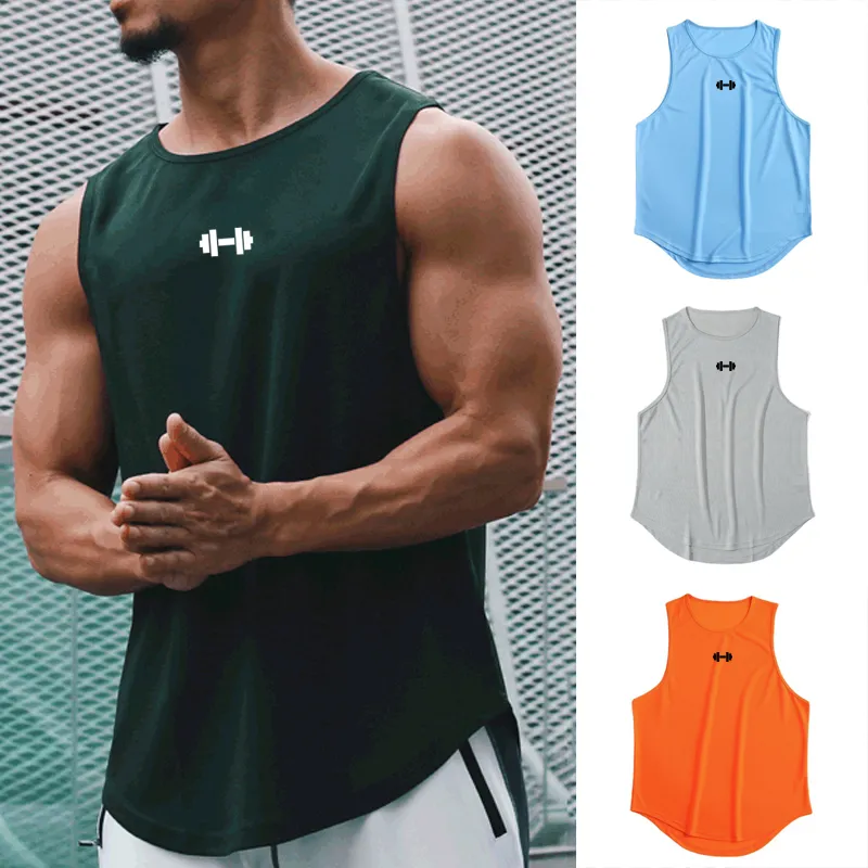 Summer-Tank-Top-Mens-Gym-Fitness-Training-Clothing-Quick-Dry-Silm-Fit ...