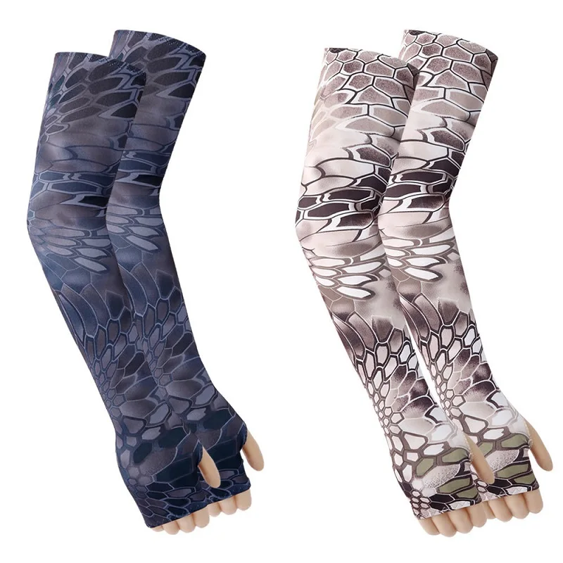 High Rate Ice Cooling Uv Protection Seamless Summer Sunscreen Cycling Driving Hiking Climbing Sports Python Arm Sleeves