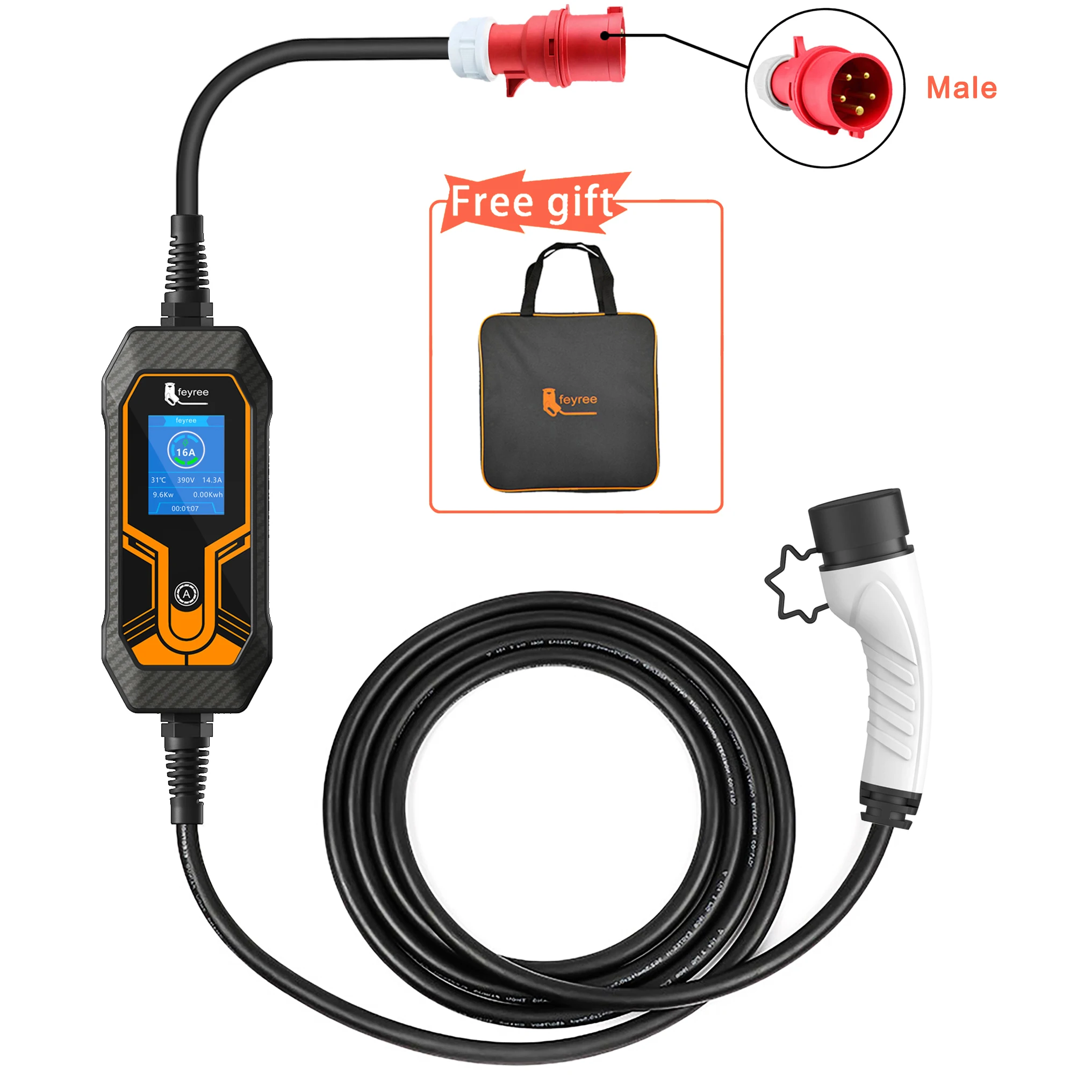 11KW 16A 3 Phase EV Portable Charger Type2 5M Cable EVSE Charging Box Electric Car Charger CEE Plug for Electric Vehicle 22 11KW 16A 3 Phase EV Portable Charger Type2 5M Cable EVSE Charging Box Electric Car Charger CEE Plug for Electric Vehicle 15