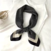 New Elegant Soft Satin Square Scarf For Women Stylish Round Ring Print Versatile Bandana Elegant Style Sunscreen Headscarf 6