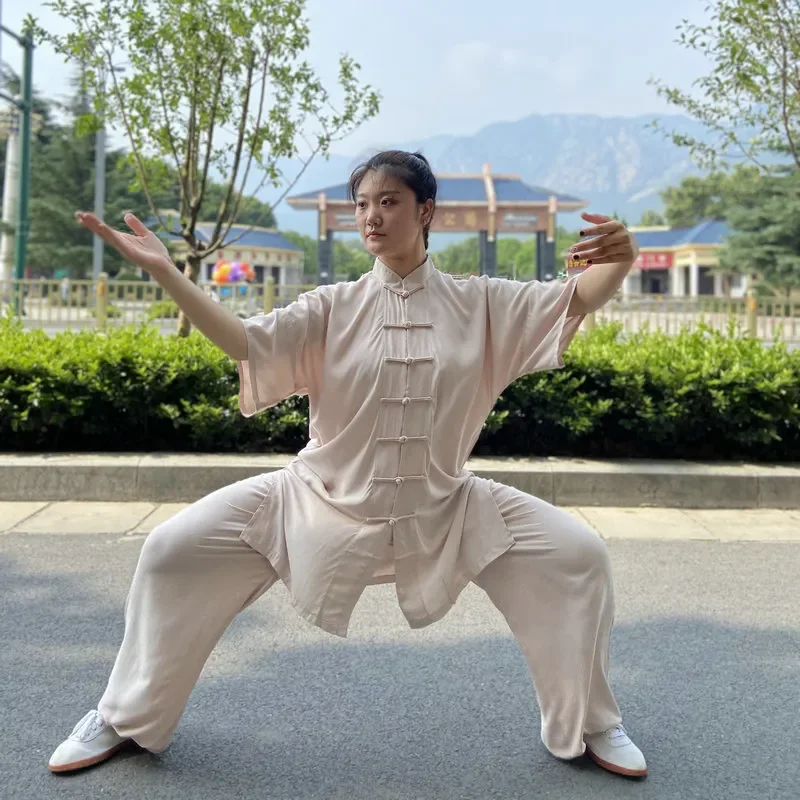 Unisex Traditional Chinese Clothing 6 Colors Long Sleeve Wushu TaiChi KungFu Uniform Tai Chi Uniforms Exercise Clothing