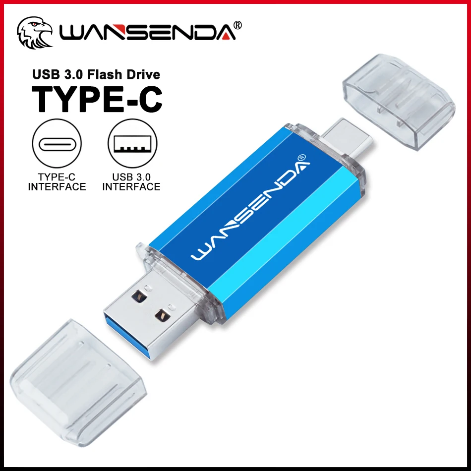 

WANSENDA 512GB USB TYPE C Flash Drive 2-IN-1 Type-C & USB3.0 High Speed Pendrive 256GB 128GB 64GB 32GB 16GB Thumbdrive Flashdisk