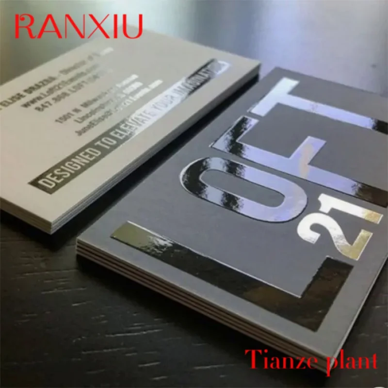 

Custom Custom Design Paper Business Card With Printing Hot Stamping Embossed Logo