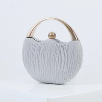 Sac Rond Femme 2026 – Sac à Main de Luxe Designer Argenté avec Poignée Supérieure, Pochette de Soirée Élégante, Sacs à Bandoulière pour Dames 3