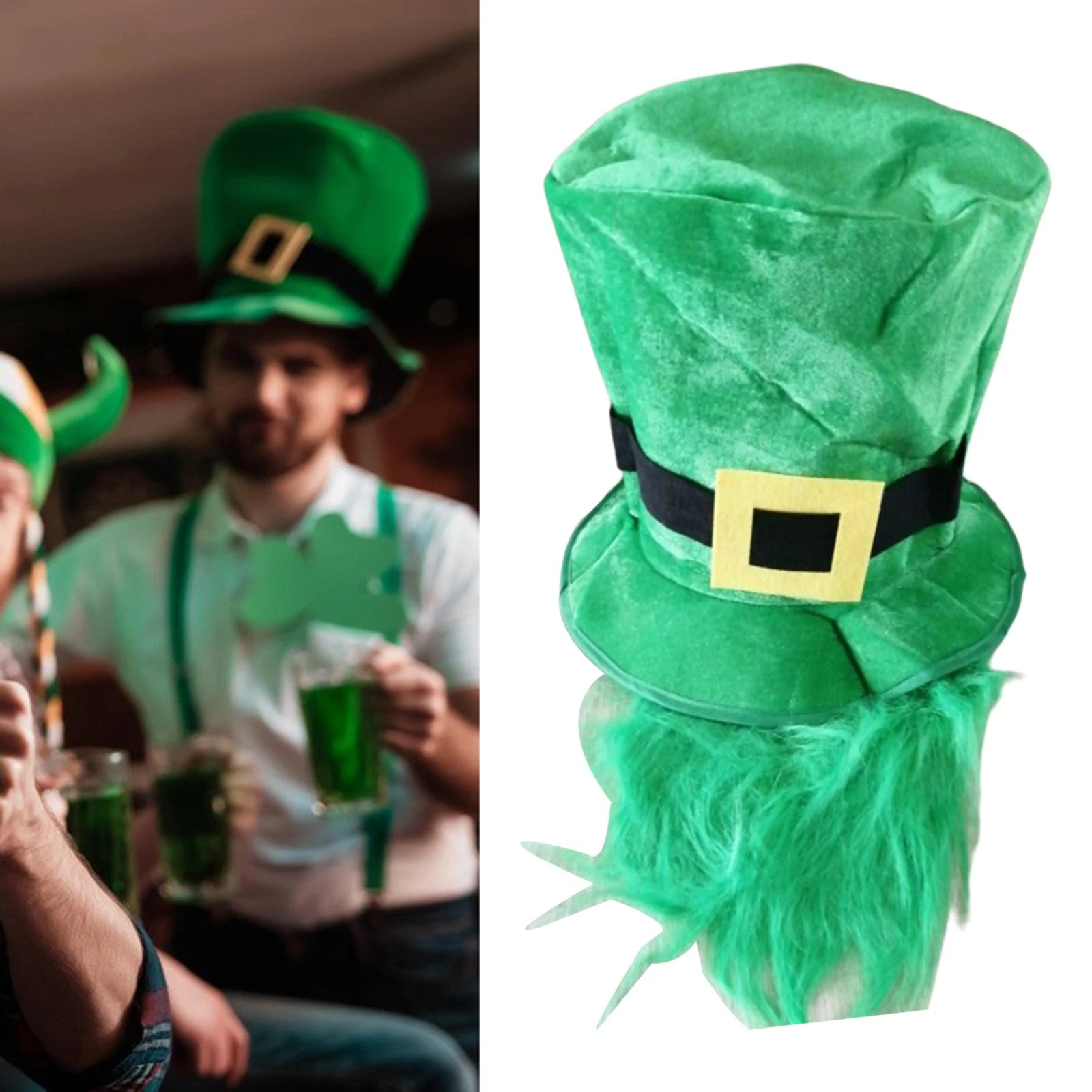 regional estoy enfermo arco St. Patrick's Day Costume Green Leprechaun Hat Irish Velvet Hat| | -  AliExpress