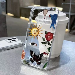 Retro Pattern Transparent TPU Phone Case Cover for A53 5G (1)