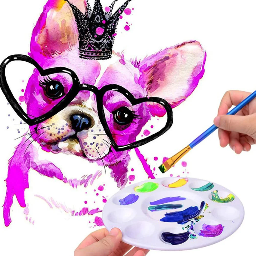 15 Pcs 11 Palettes Paint Mixing Tray Pigment Pallet Painting Color Trays Watercolor Fixing Plate Gouache Child