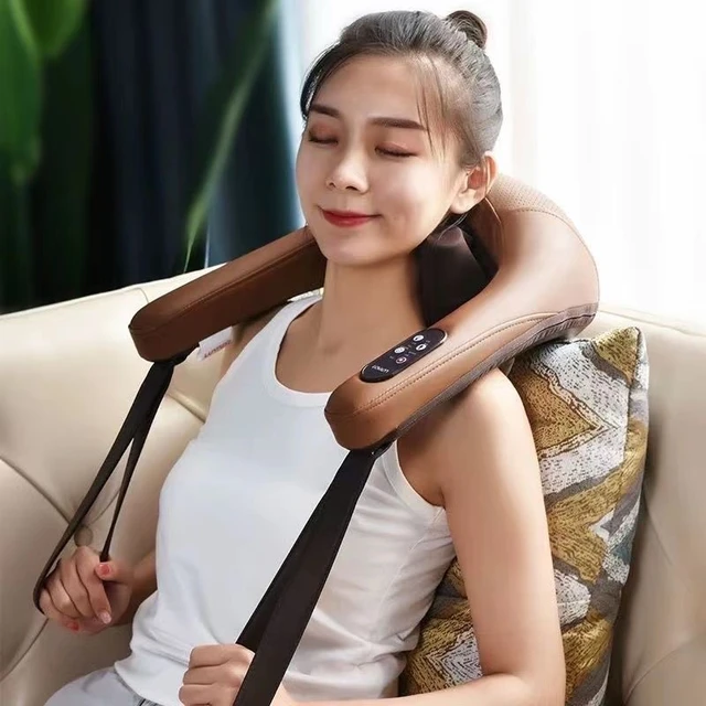 U Shape Electrical Shiatsu Body Shoulder Neck Massager Back Infrared 4D  Kneading Massage Shawl Car Home Best Gift HealthCare - AliExpress