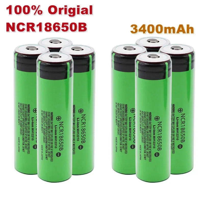 

New Original Panasonic NCR18650B 3.7v 3400mAh 18650 rechargeable lithium battery for Panasonic flashlight batteries+Pointed