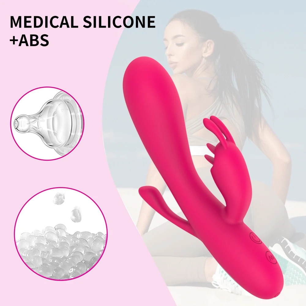 Rabbit Dual Motor Vibrator Anal Dildo Vibrator 12 Geschwindigkeiten Vibration Sexspielzeug für Frauen G-Punkt Massagegerät Clit_voghion.com