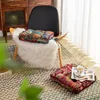 Ethnic Style Square Seat Cushion Household Bedroom Balcony Collapsed Rice Floor Cushion Thickened Bay Window Windowsill Cushion 2