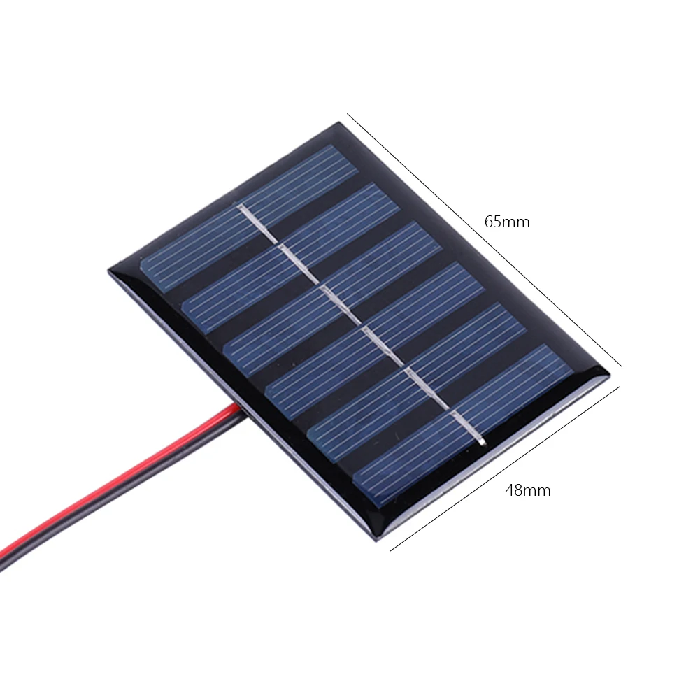 3 Pcs 6V 1W Mini Solar Panels - Polysilicon Solar Cells With 30cm Cable For DIY Projects & Charging