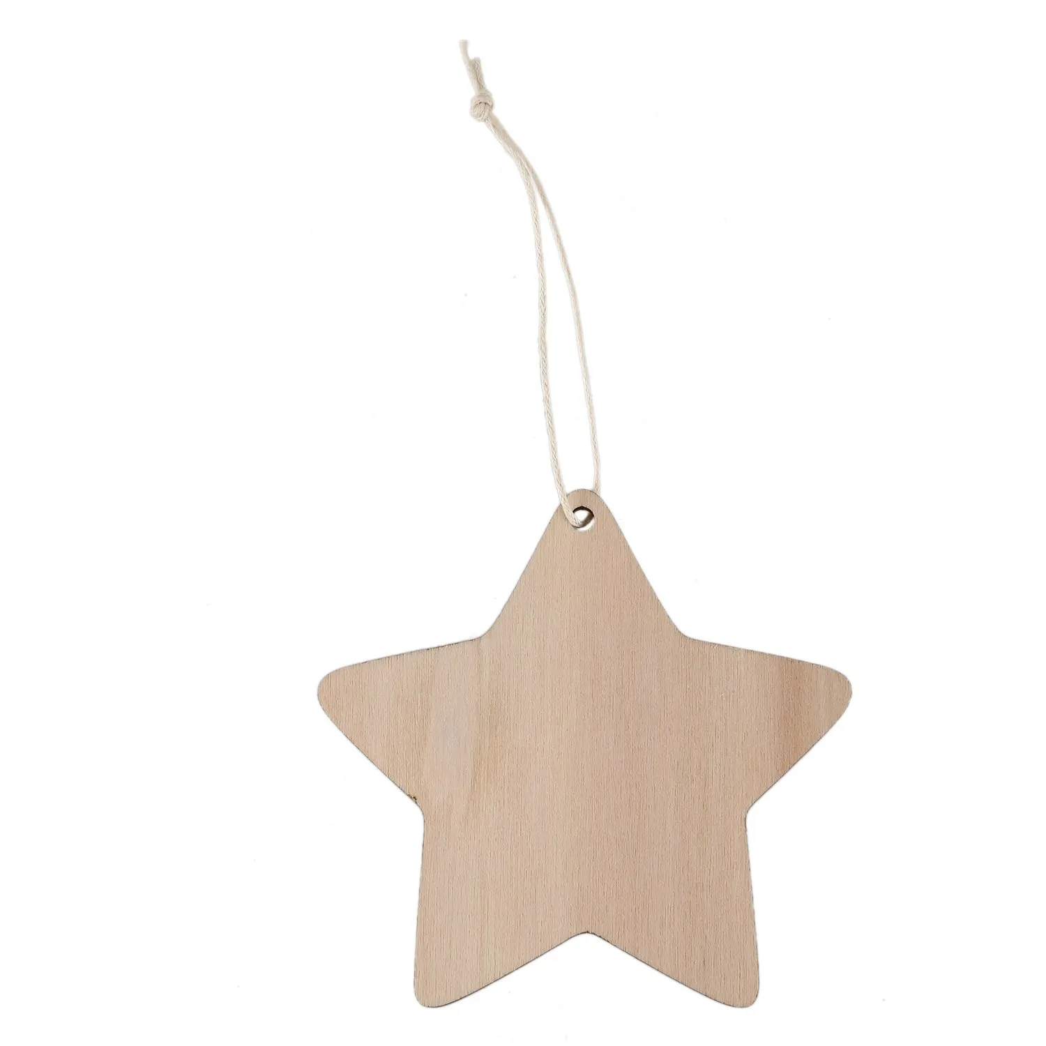 Wooden Star Craft Shapes 10 x 150mm Wooden Star Craft Shapes With Hanging  Hole