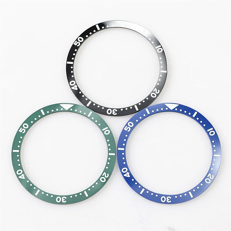 Inserto Per Lunetta In Ceramica Nera Piatta 38*31.5Mm Mod Per Seiko Brand Skx007 Skx011 Sub Sostituzione Dell'Anello Delle Parti Dell'Orologio