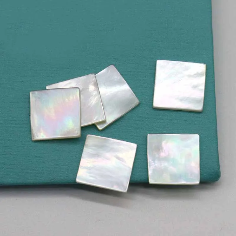 Natural Freshwater Mother of Pearl Shell DIY Ornaments Accessories And Wood Inlay Carved Material Primary Color Plate 20PCS natural shell ornaments