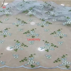 Elegant Multicolor Embroidered Floral Lace Tulle (4)
