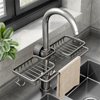 Kitchen Supplies Non Porous Detergent Storage Sponge, Two-Way Drainage Kitchen Cleaning Supplies Cloth Storage Rack 1