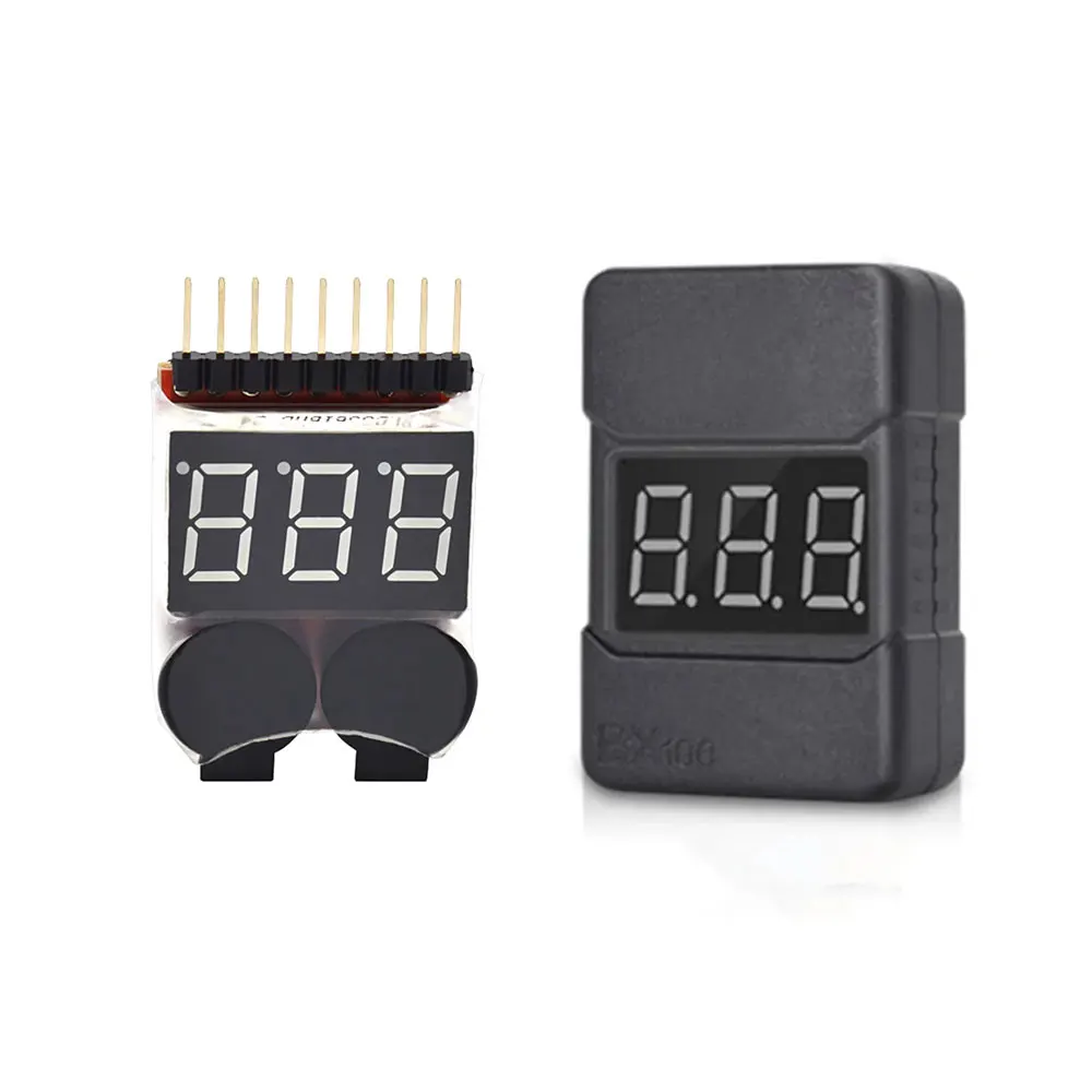 Testeur/moniteur de tension Lipo BX100 1S-8S avec alarme sonore pour avions RC, drones FPV, hélicoptères et projets de bricolage