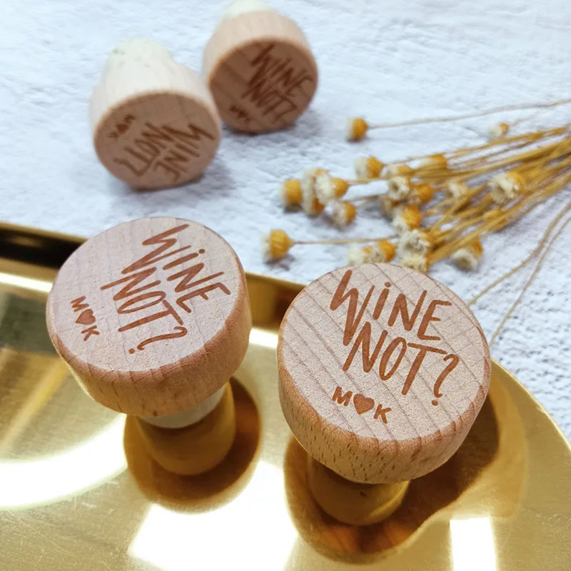 Custom Red Wine Bottle Stopper Personalized Bulk Wine Stoppers Engraved Cork Custom Name & Date