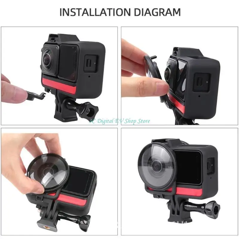 Insta 360 R 액션 카메라용 E74D 방진 렌즈 보호 커버