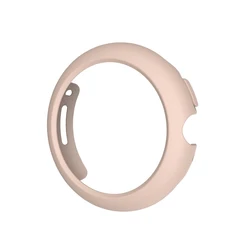 Enhanced Protective PC Bumper Frame Shell for Google Pixel Watch - Anti-Scratch Case Cover (No Screen Protector) (Rose gold)