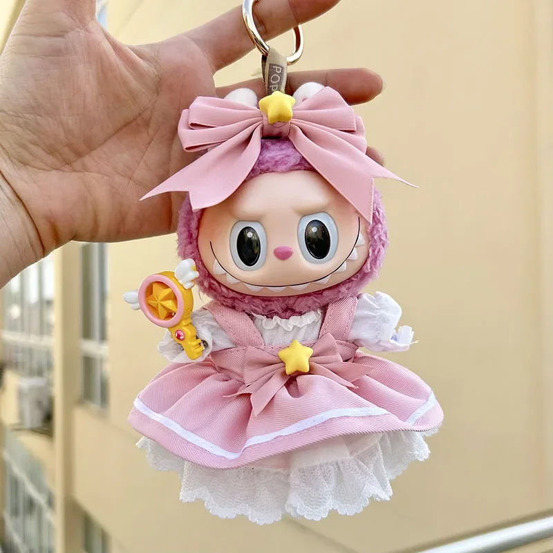17cm Cute Baby Clothes Accessories For Korea Kpop Exo Labubu Idol Dolls Skirt Doll Clothes Clothing Fans Overalls 4