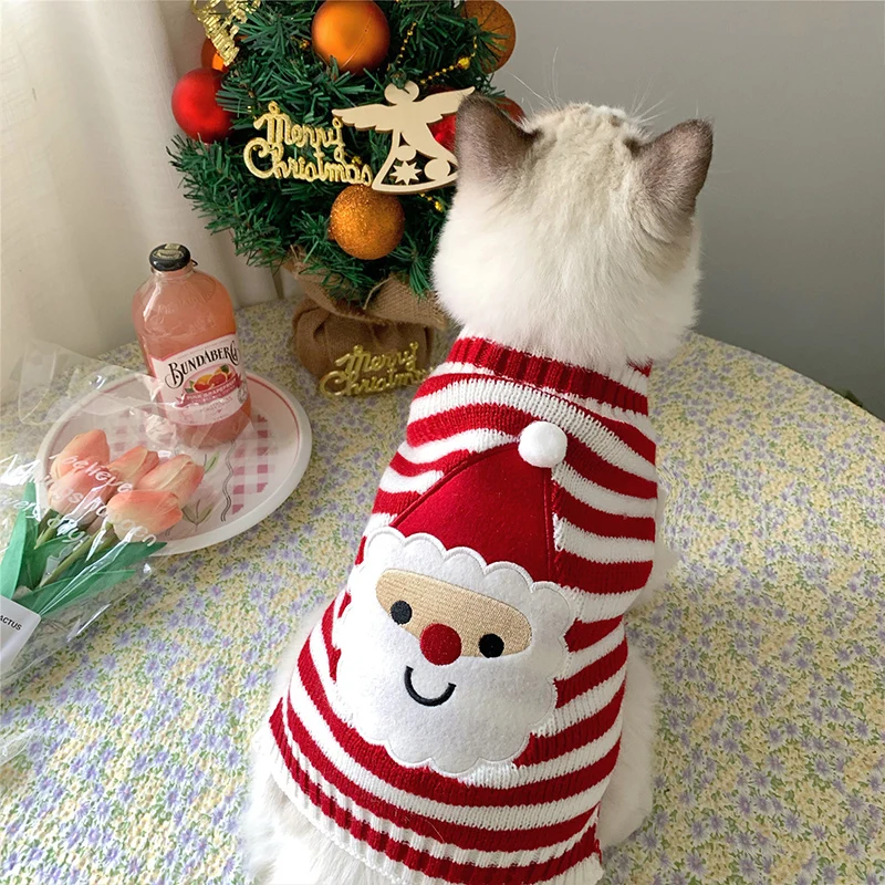 

Christmas Pet Clothes for Dogs, New Year Clothing, Winter Pet Sweater, Cat, Small, Medium Dog Coat, Chihuahua, Pug