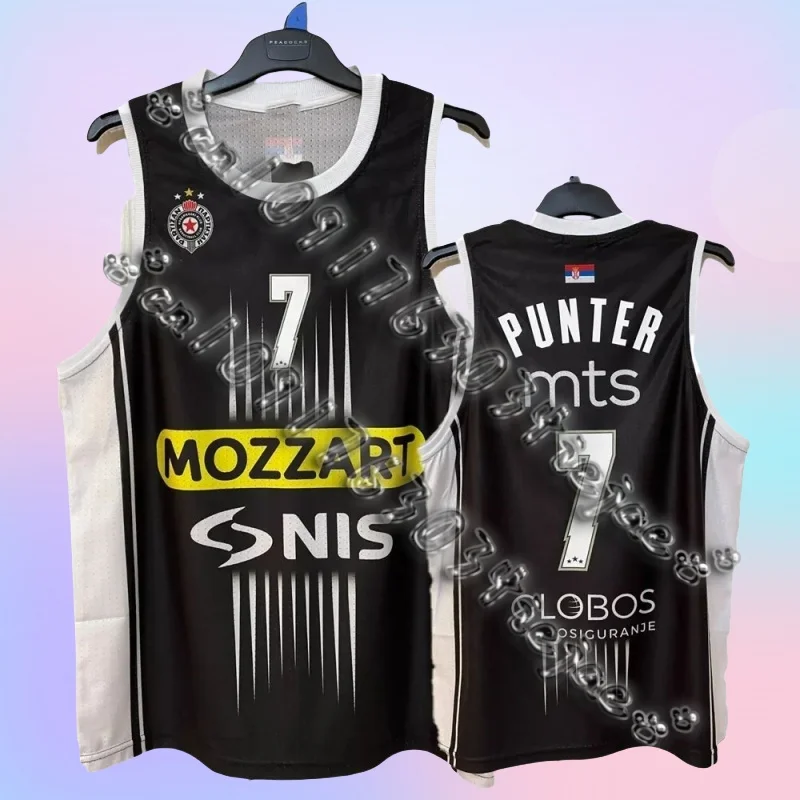 Serbia Basketball Jerseys Partizan Belgrade Basketball Summer Sports Vest Fans Special Jersey Kit