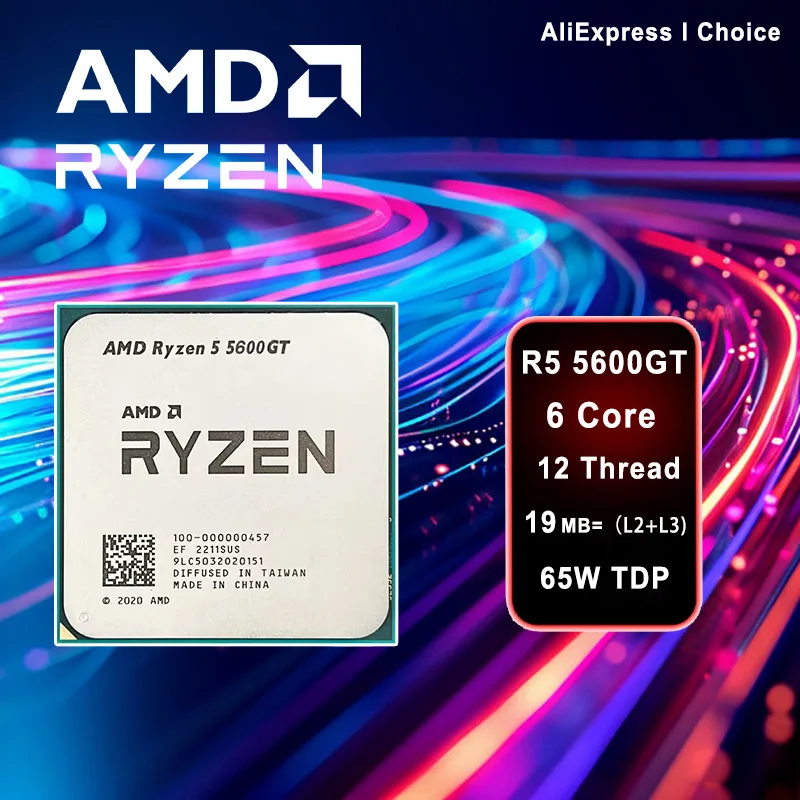 CPU CPU AMD Ryzen 5 5600GT AMD Ryzen 5 5600GT NEW R5 5600GT 3.6GHz Six-Core Twelve